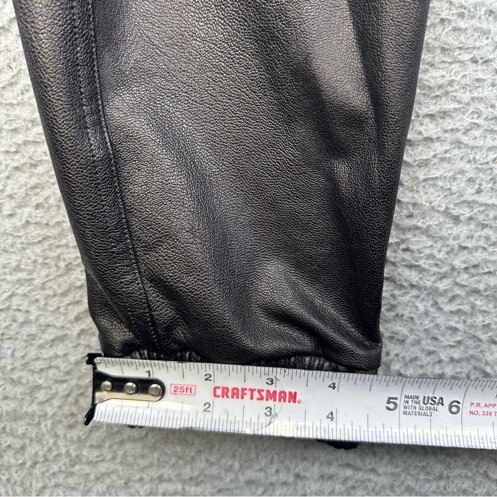 Spanx Faux Leather Leggings Womens Medium Black Stretch Pockets Casual Tapered - Picture 11 of 15